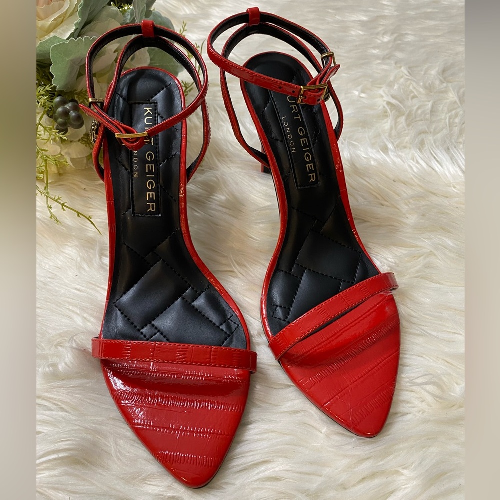 Kurt Geiger London
Shoreditch Crocodile Embossed Leather Dress Sandals - Picture 3 of 14